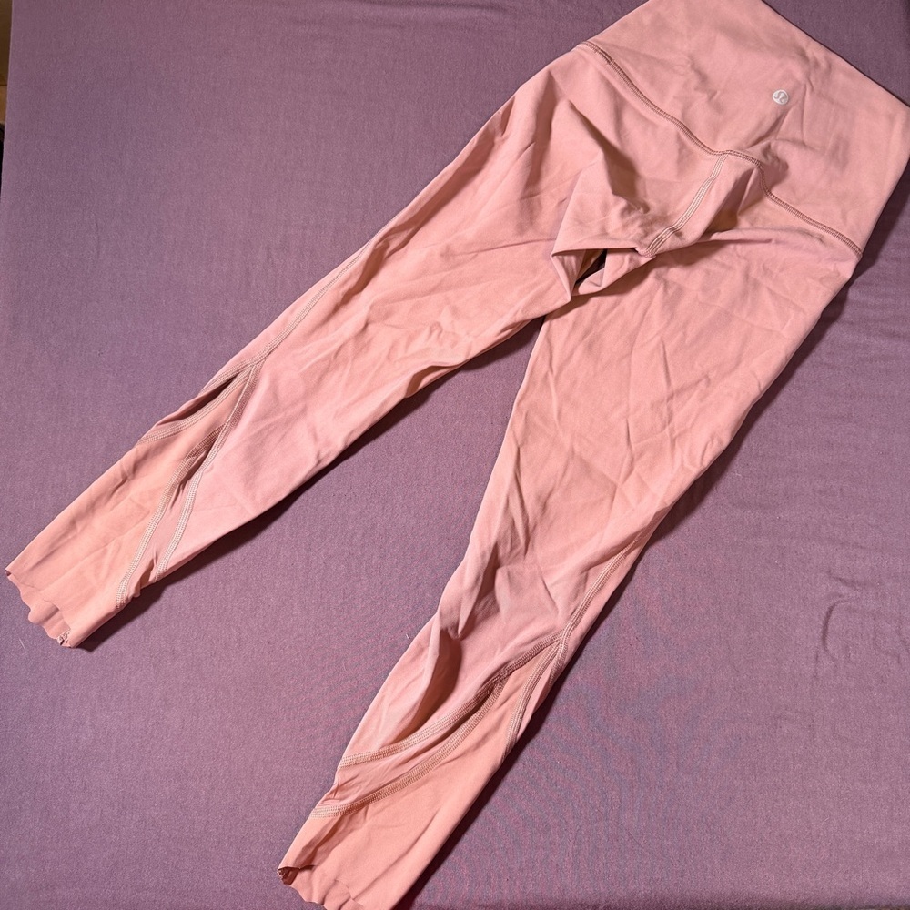 Lululemon Wunder Under HR Crop 23" Scallop Full-On Luxtreme Spiced Chai - Size 0 - Picture 6 of 6
